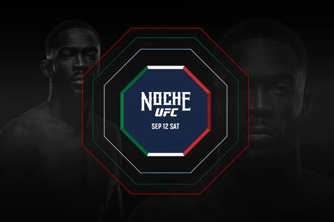 Noche UFC key art: Gantt and Klose either side of the tricolor octagon, Saturday, September 12